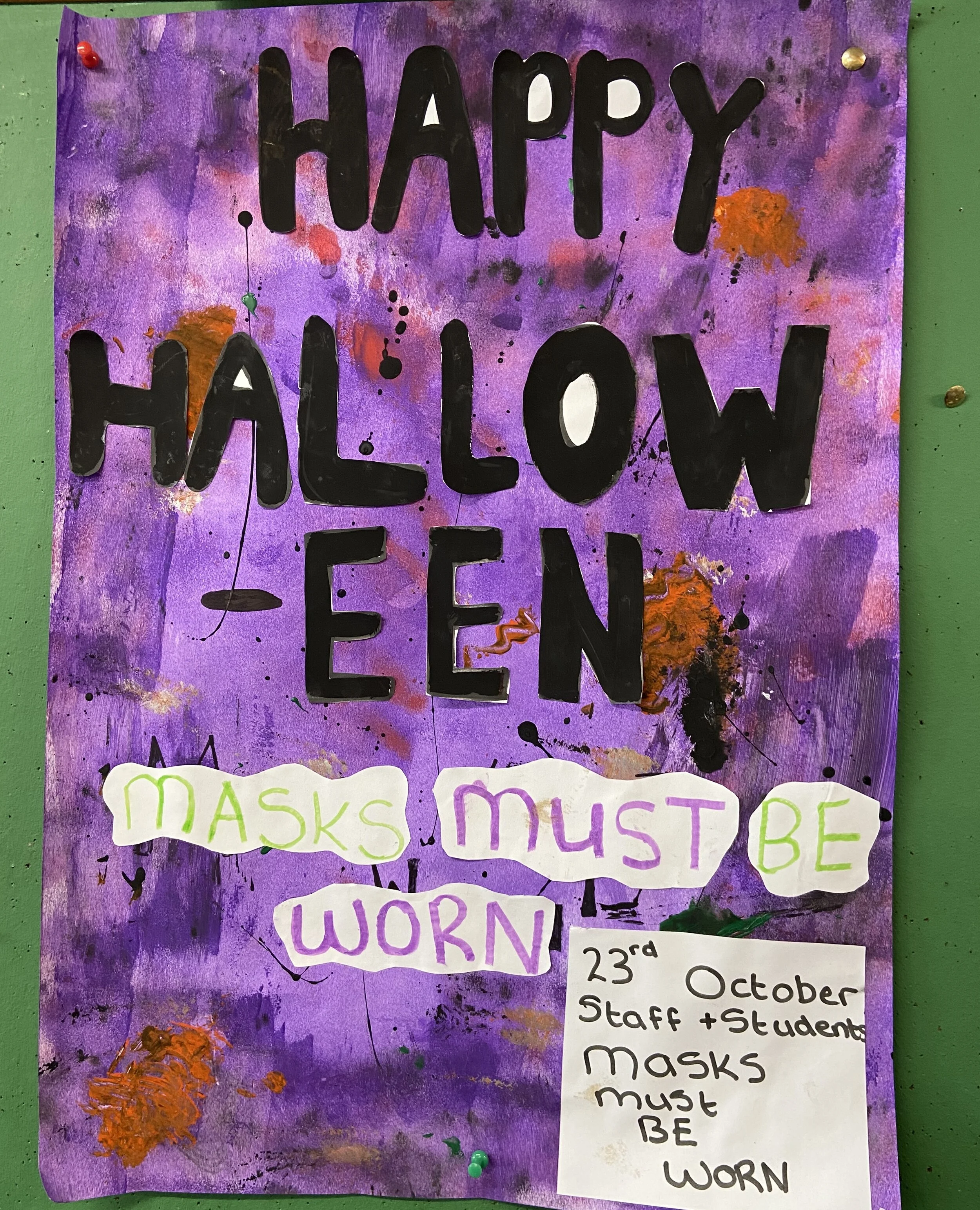 Preparations for Halloween Dress Up Friday!