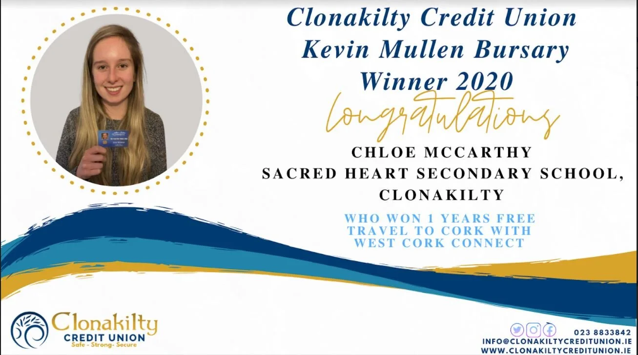 Credit Union Kevin Mullen Bursary Winner 