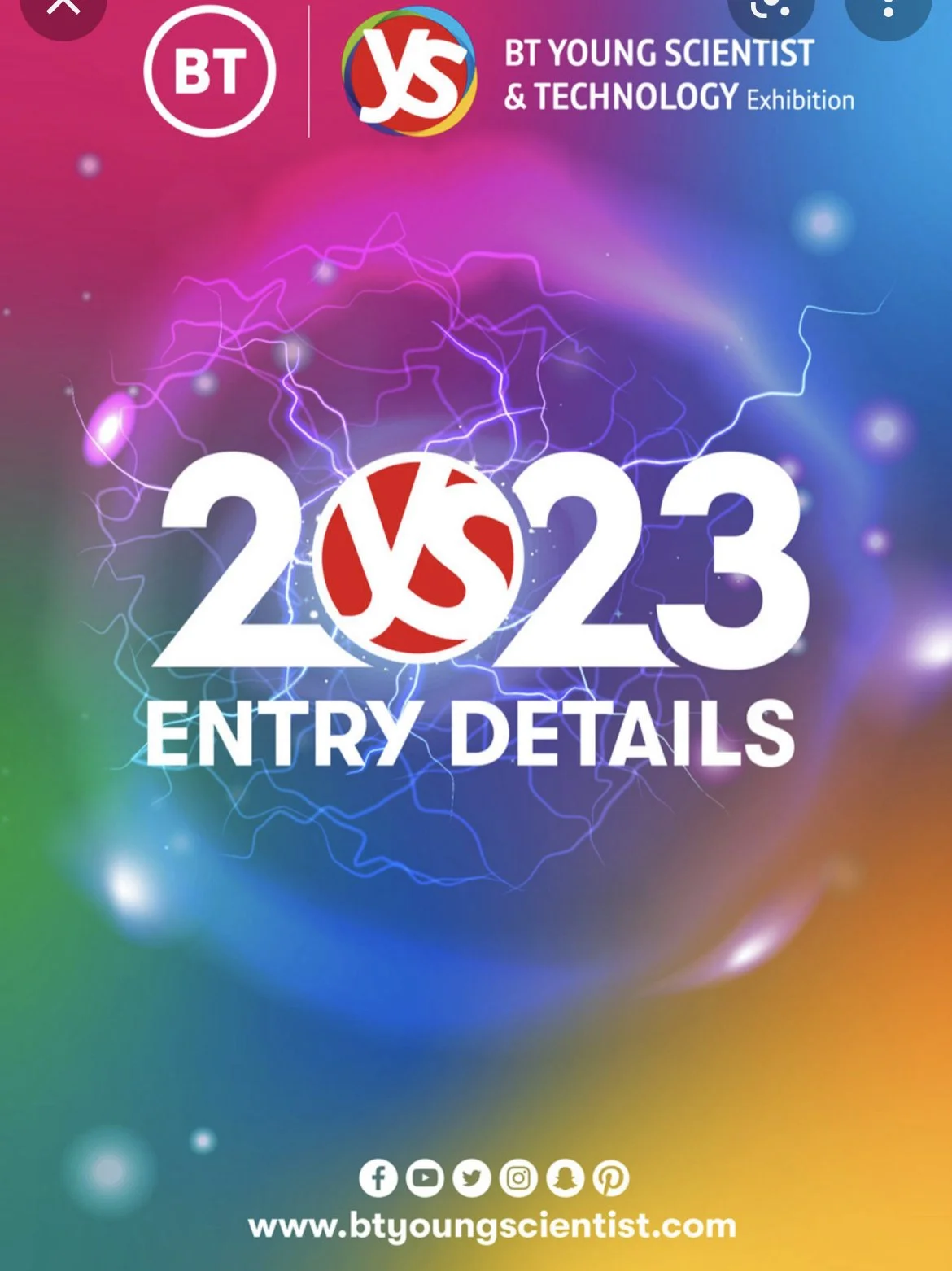 Qualified Groups for the BT Young Scientist 2023