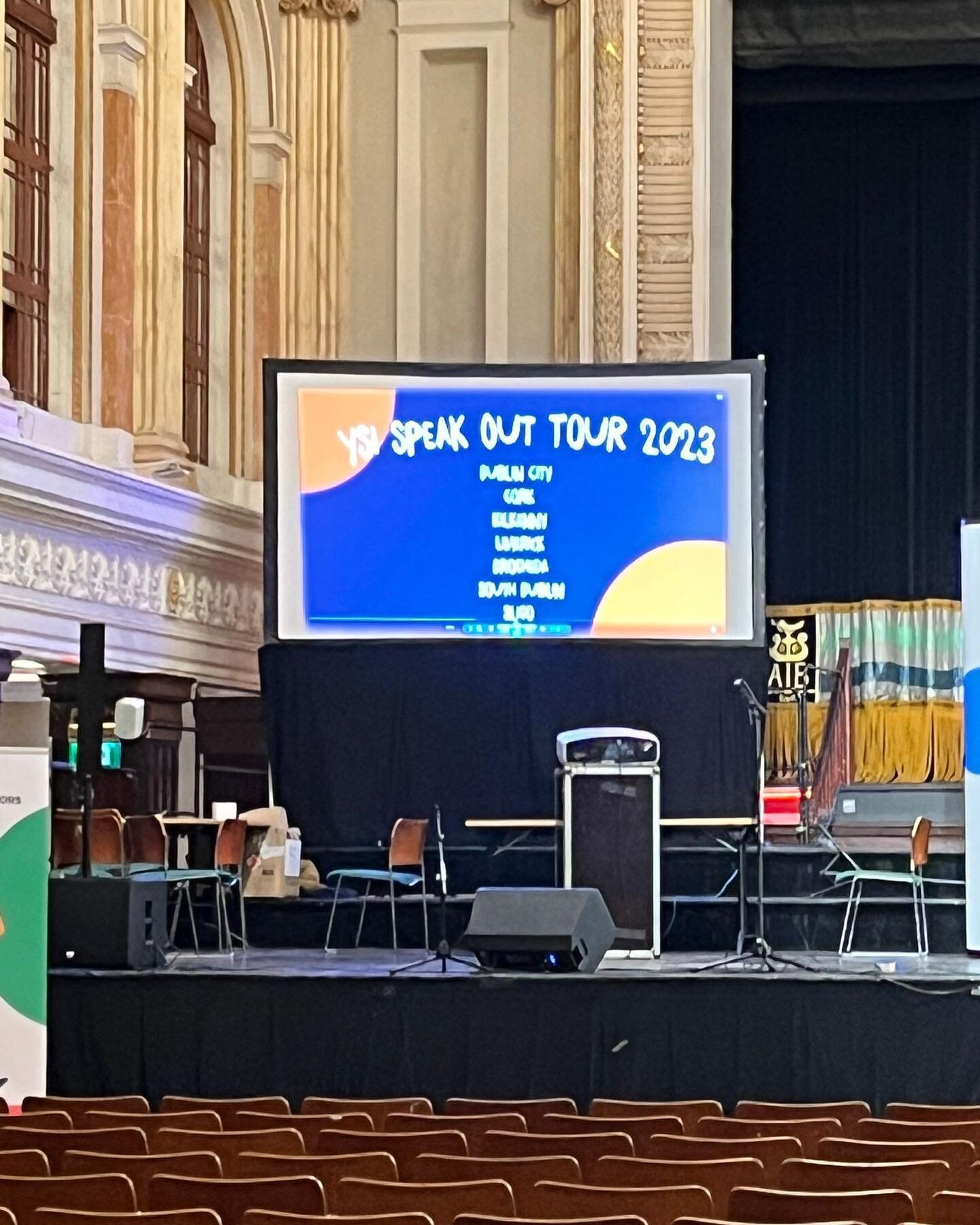 Excitement is building in Cork City Hall as Sacred Heart prepare to take to the stage in the YSI regional finals #ysi