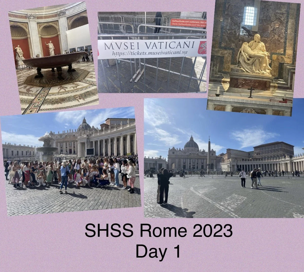 SHSS Rome Trip 2023 - Day 1