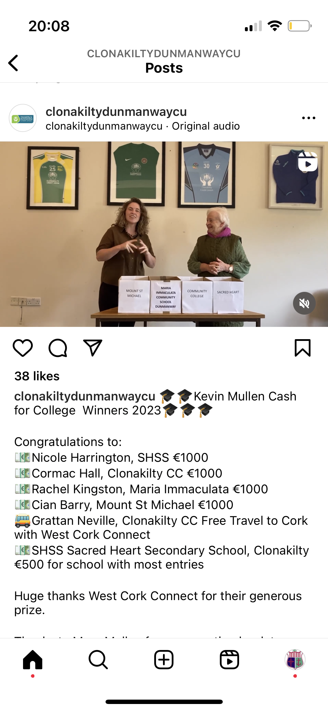 Kevin Mullen Cash for College Winners 2023🎓🎓🎓