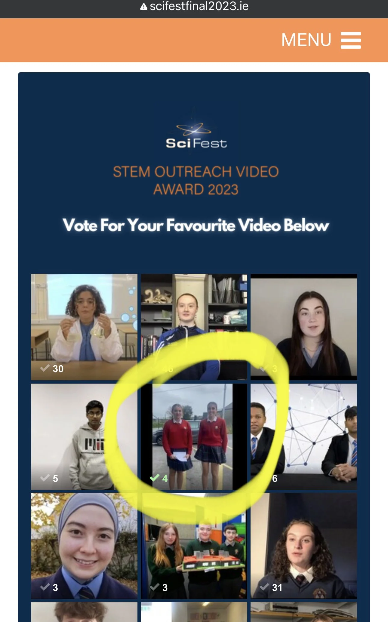 SciFest Voting - WE NEED YOUR VOTES!