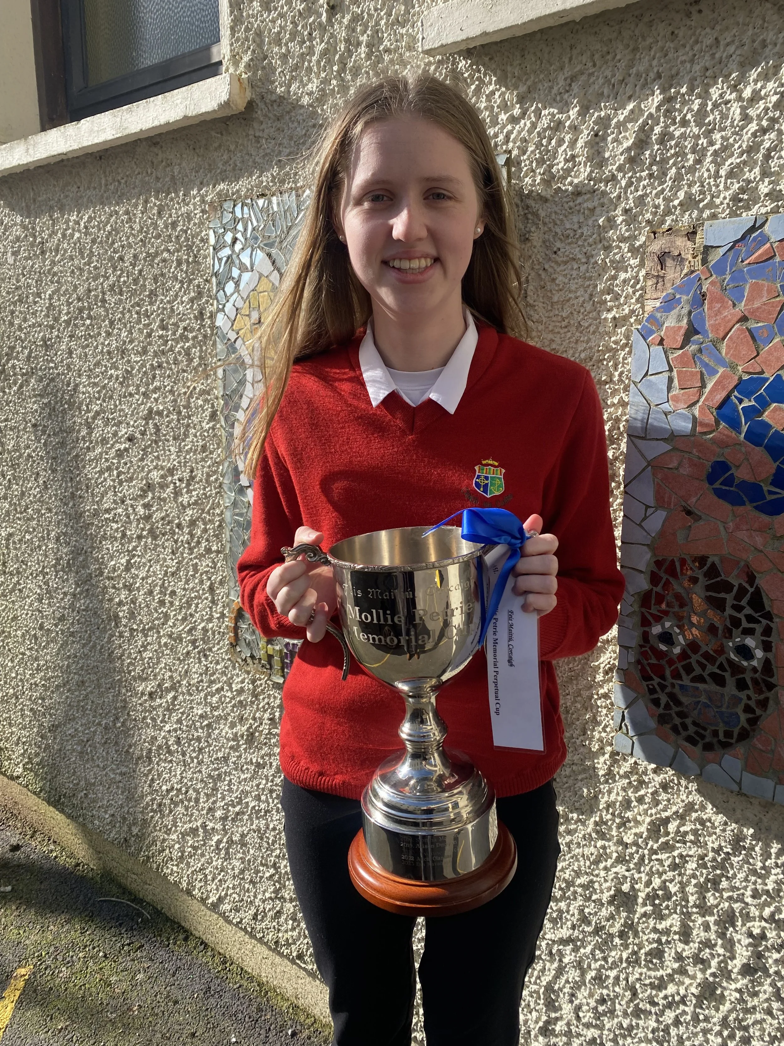 First prize at Feis Maitiú for Caoilin McCarthy, 5th year