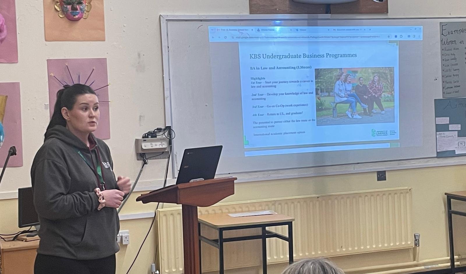 Kenny Business School presents to Senior Cycle Students 