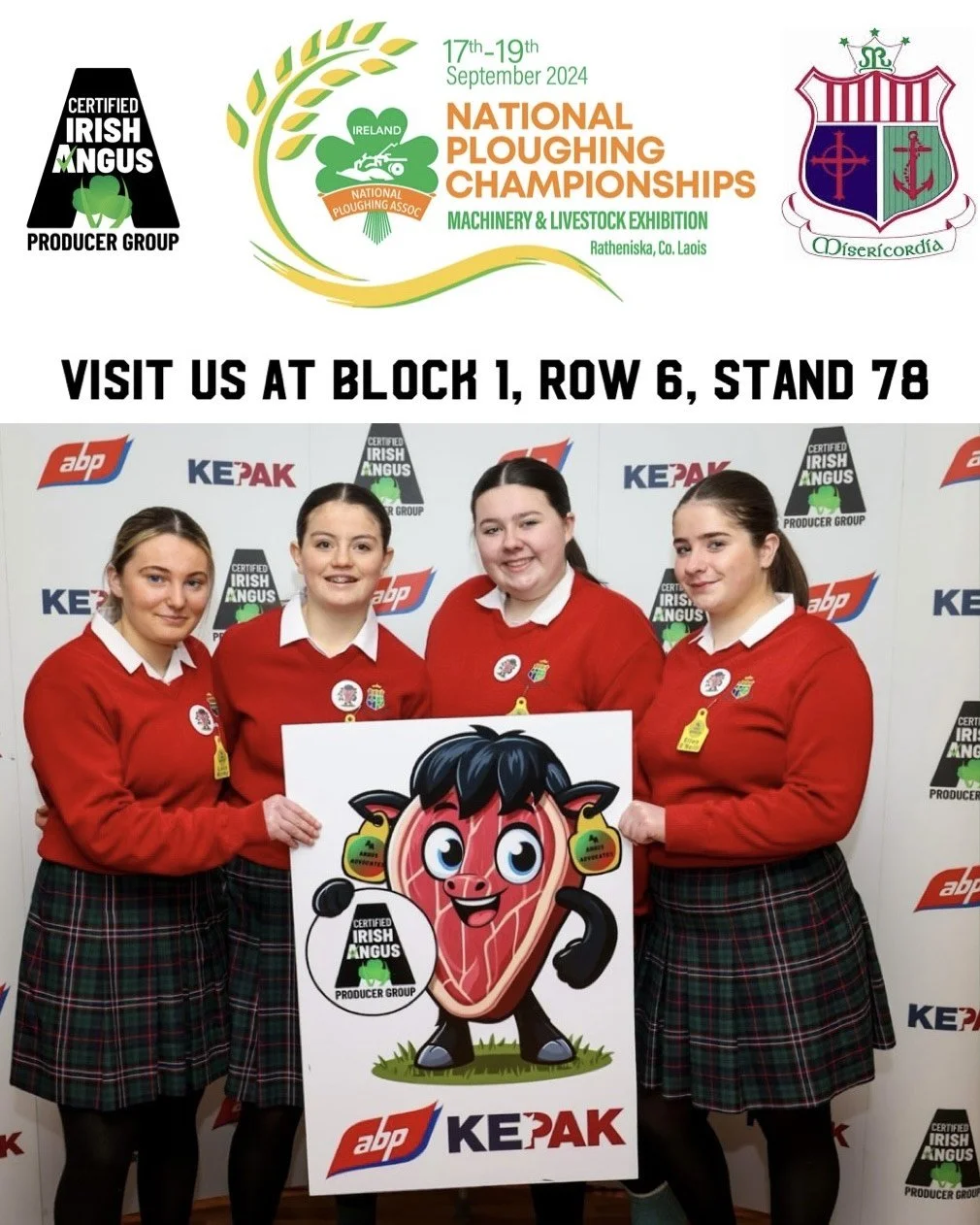 All roads lead to the Ploughing for Sacred Heart's certified Irish Angus girls!
