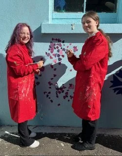 TY Inclusion mural with Ms. O' Connell's Art class.