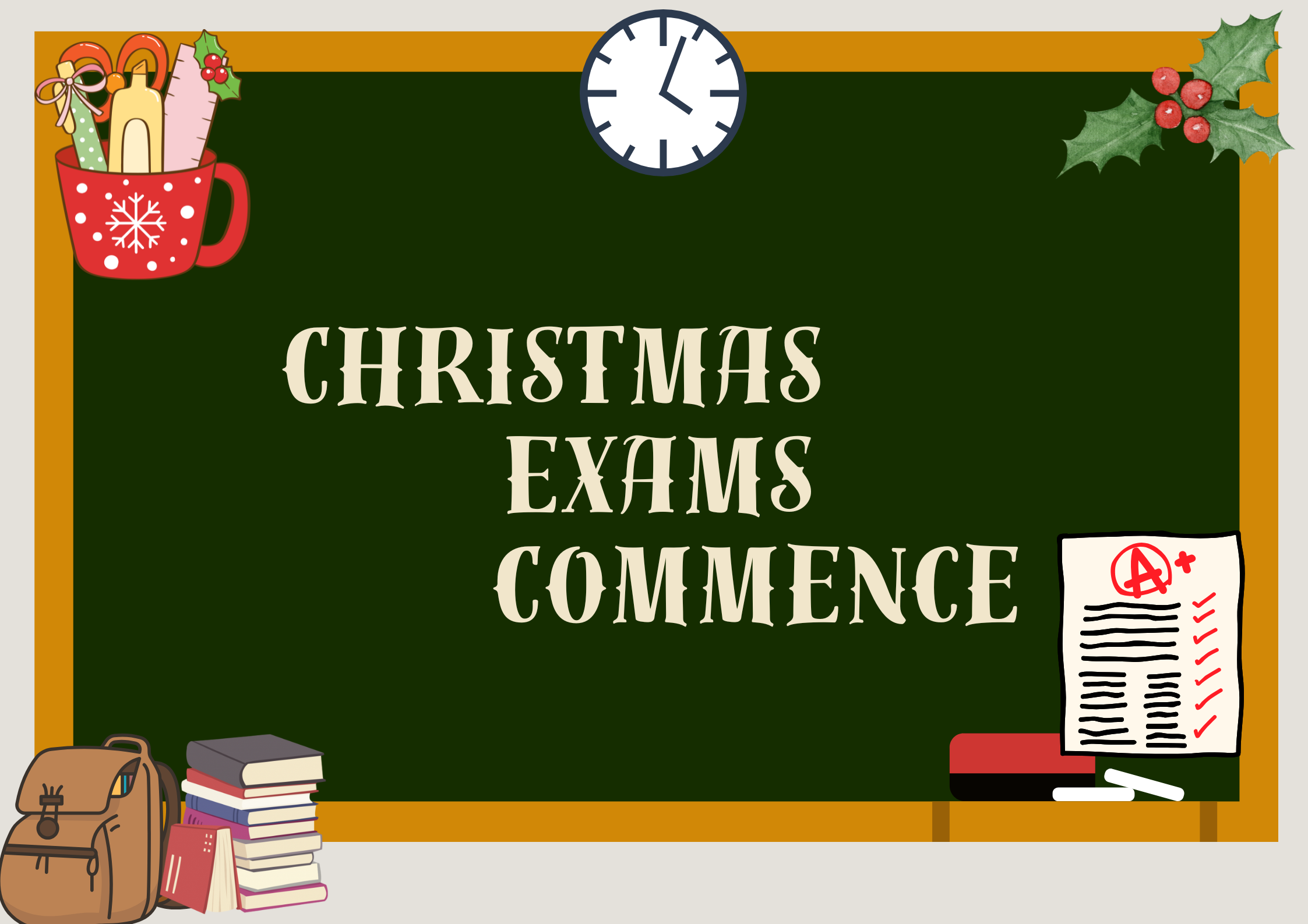 Upcoming Christmas Tests – Important Information for Parents/Guardians