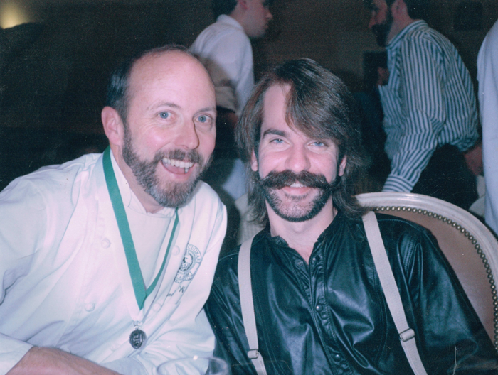 Ron Gilmer and Robert Presley celebrating Ron's graduation from culinary school. Go Ron!
