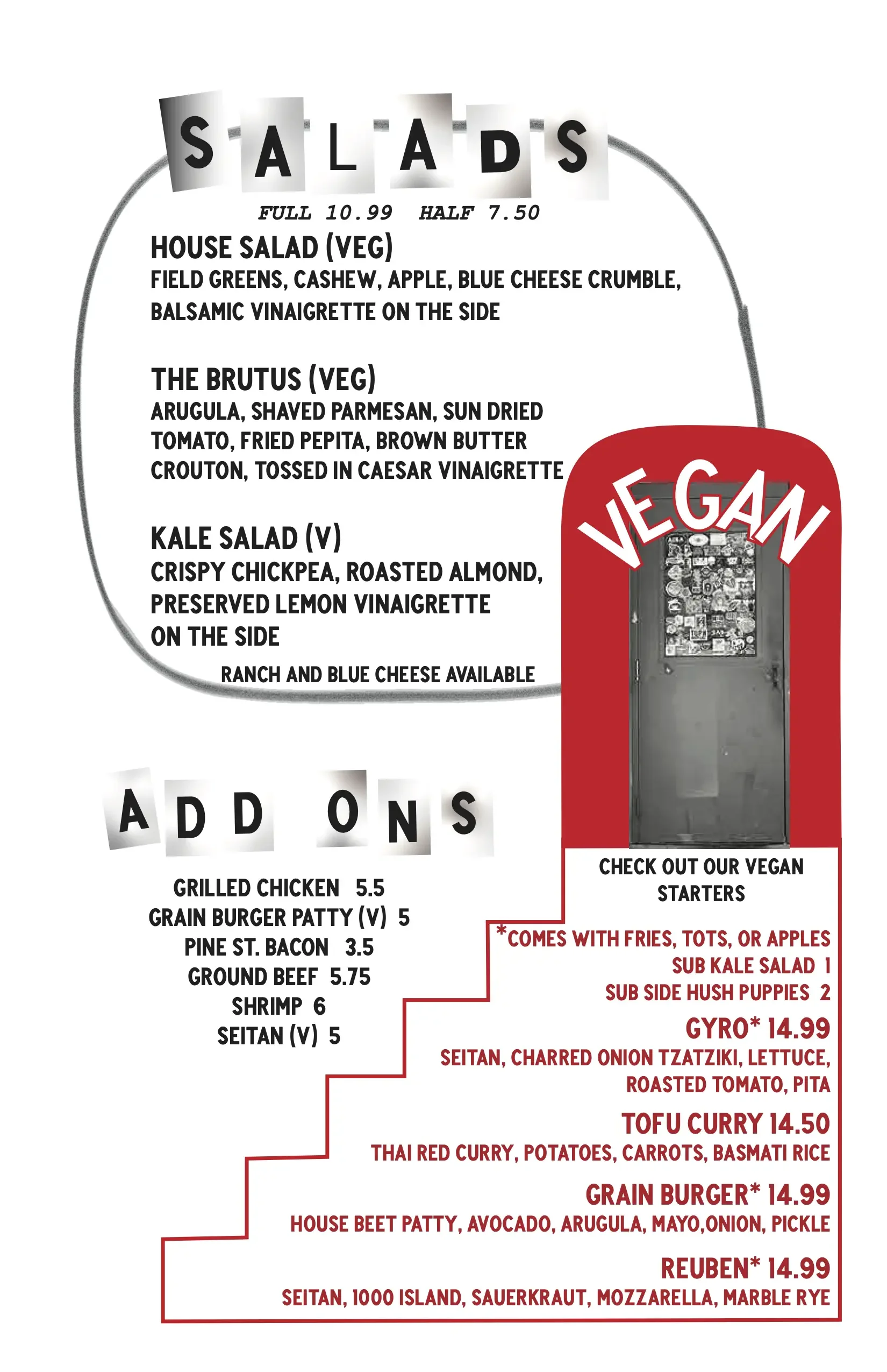 My Parents' Basement - Salads Vegan Menu.webp