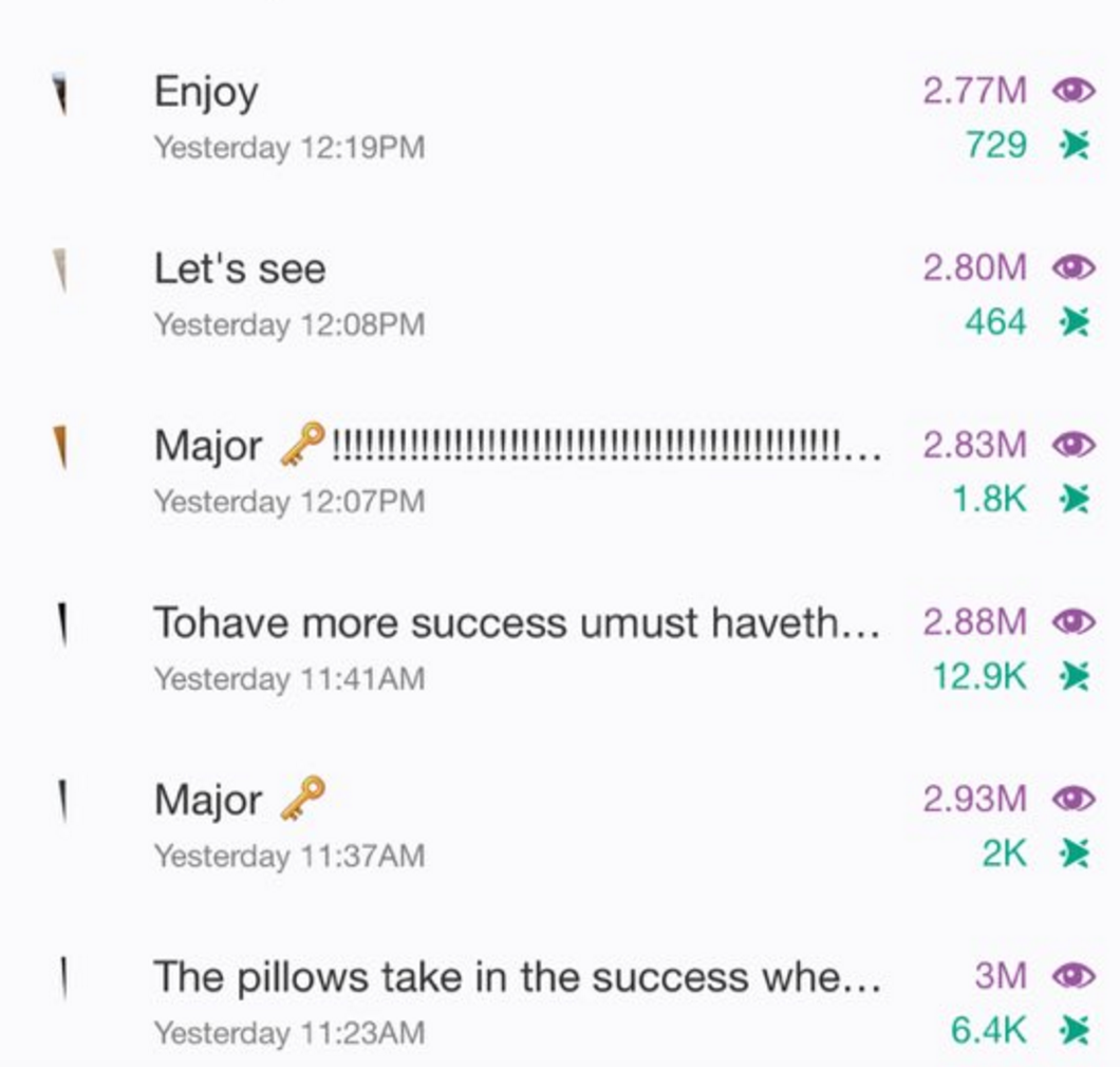 Only 3 million views away from DJ Khaled 😂