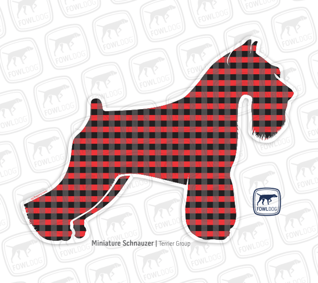 mini Schnauzer window sticker decal