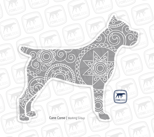 cane corso car sticker grey dog breed sticker