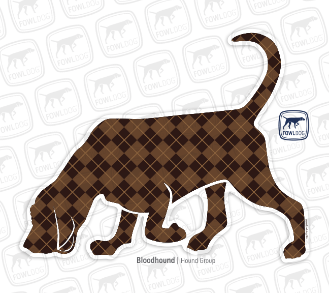 Bloodhound Decal vinyl car sticker pattern brown
