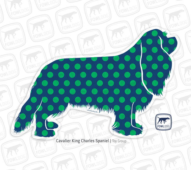 Cavalier king charles spaniel car window sticker decal puppy polkadot dog