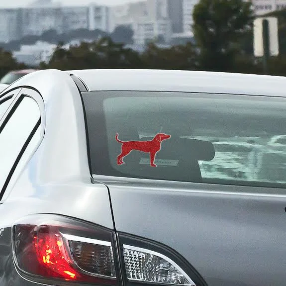 hound coonhound dog sticker red grey paisley gift redbone