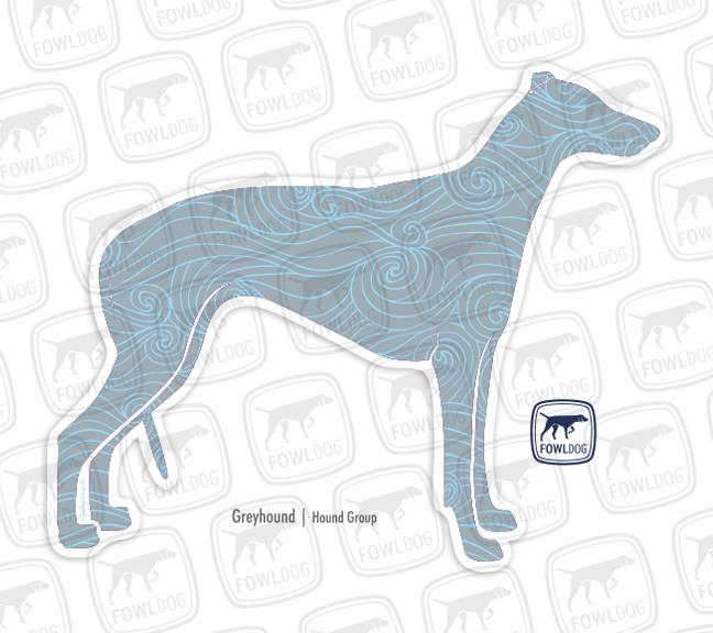 greyhound dog sticker decal dog breed pattern