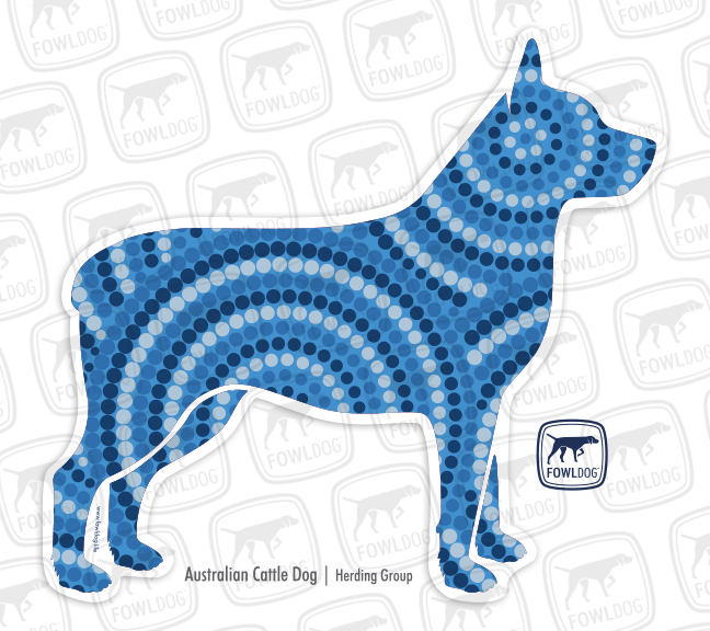 ACD - australian cattle dog car sticker vinyl decal fowl dog pattern dog gift