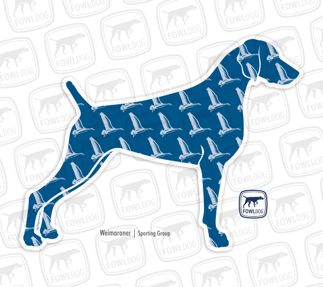 Weimaranar Fowl Dog Decal Car Sticker Pattern