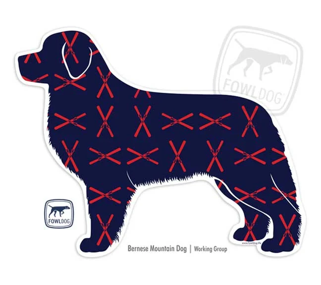 Bernese Mountain Dog Berner Sticker Vinyl Decal pattern color