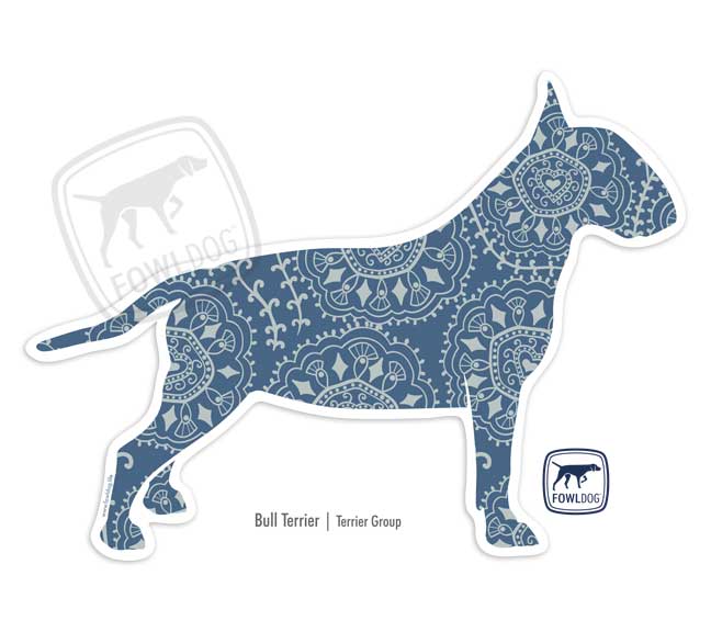 Bull Terrier sticker decal dog gift color pattern