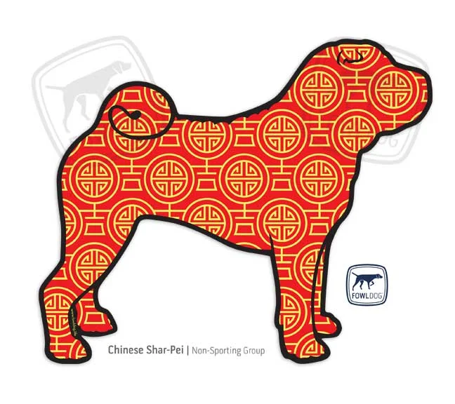 Shar-pei Fowl Dog Window Decal sticker pattern