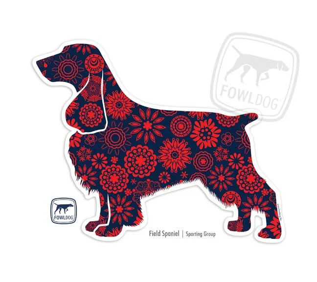 Field Spaniel vinyl decal sticker bird dog dog mom pure bred dog-related presents gifts prizes unique pattern color Fowl Dog
