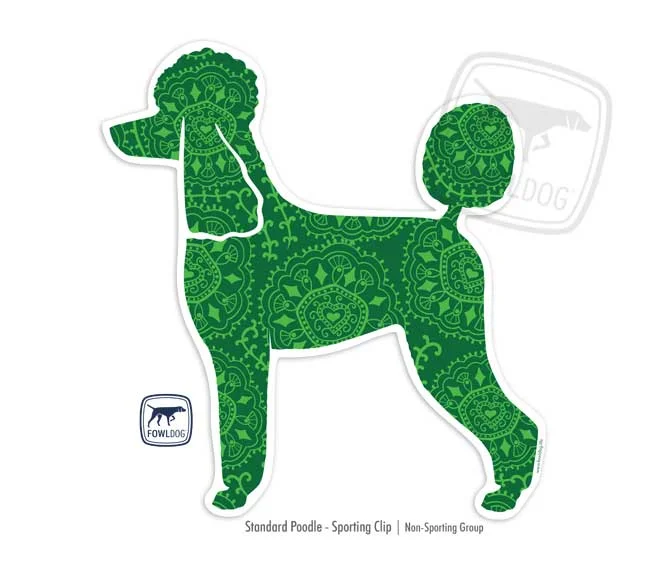 Standard Poodle Sporting Clip Fowl Dog Decal