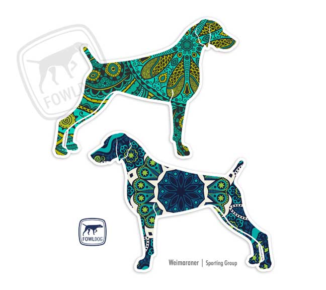 Weimaranar Fowl Dog Decal Car Sticker Pattern