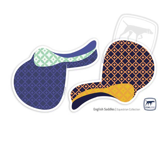 jumper car window sticker horse related gift item riding english saddle decal