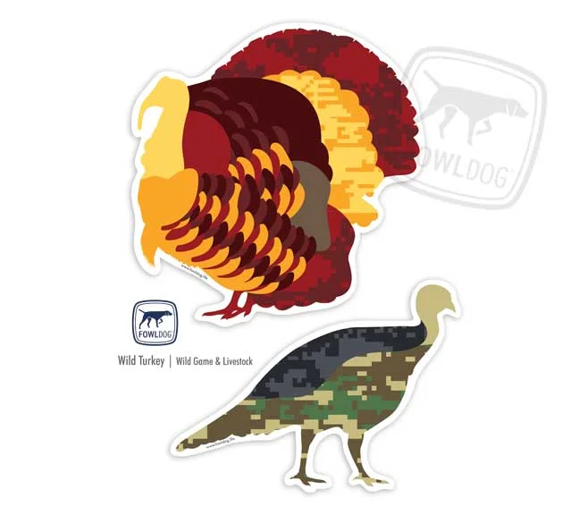 Wild Turkey Royal Palm Decal Sticker Hunter Wild Game