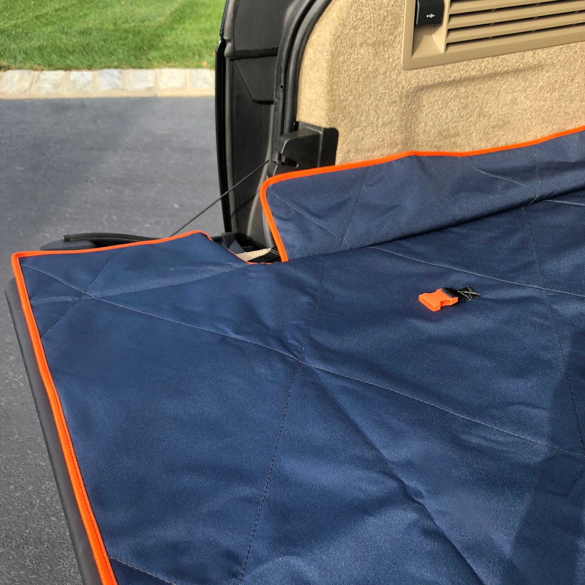 Navy Cargo Liner for Dogs protect car interior travel made in usa