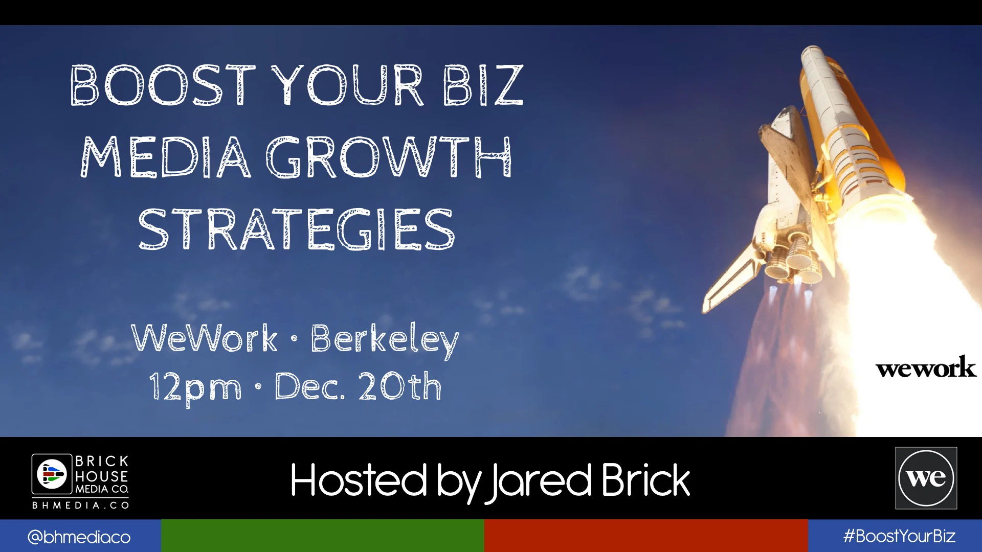 WEWORK • BERKELEY ON TUES. DEC., 20TH FROM 12PM LUNCHTIME EVENT! 