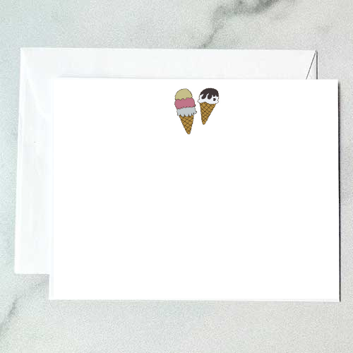 Ice Cream Cones Note Card