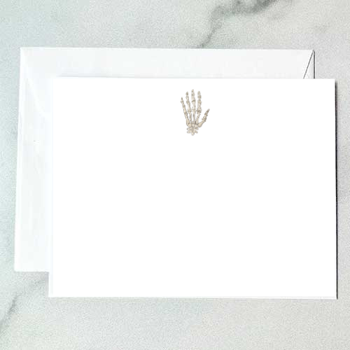 Skeleton Hand Note Card
