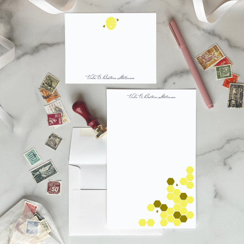Personalized Busy Bee Stationary Kit