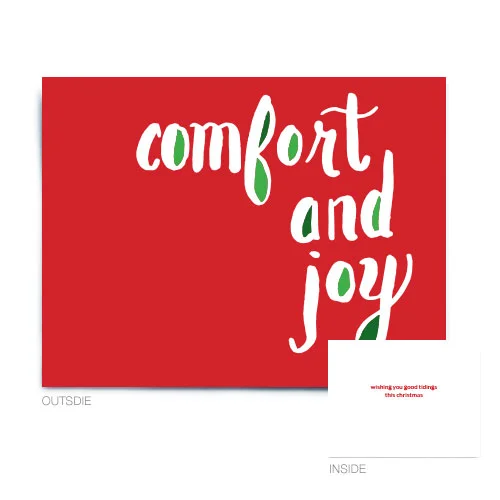 Inside reads: "wishing you good tidings this christmas"