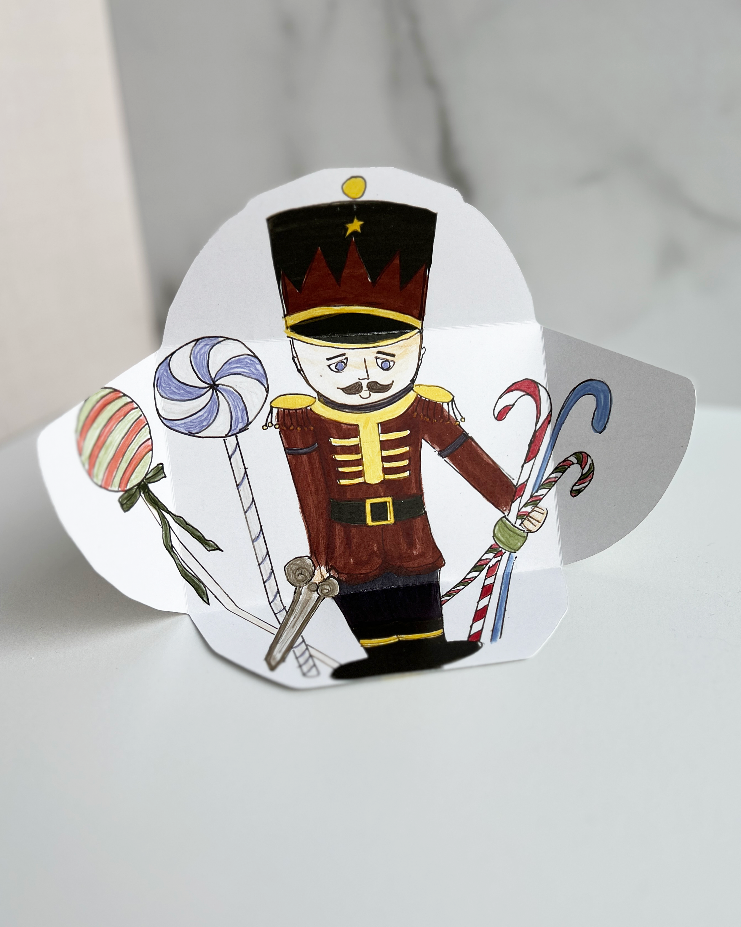 Nutcracker Cutout Card