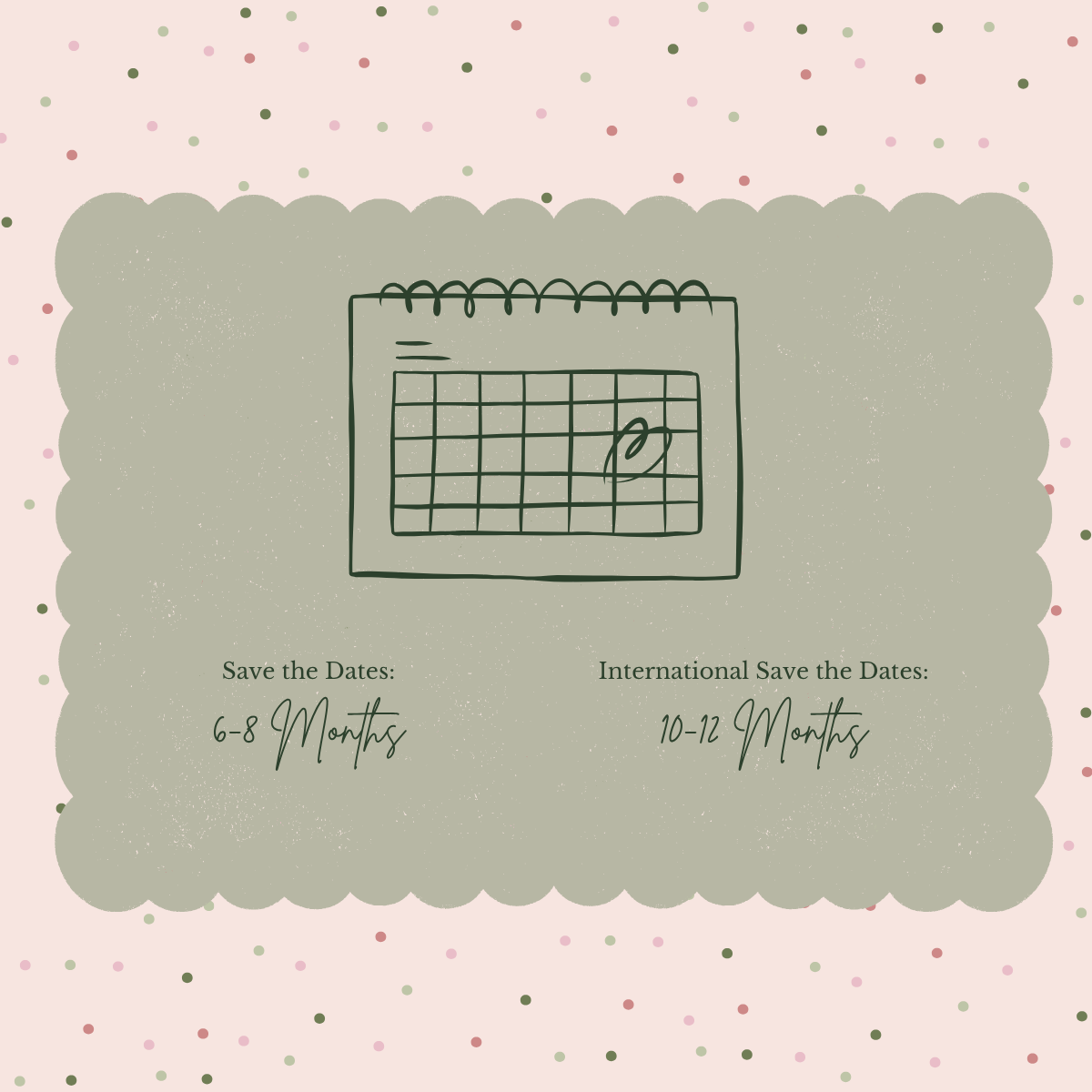 illustration of a calendar with a heart on a date to be saved