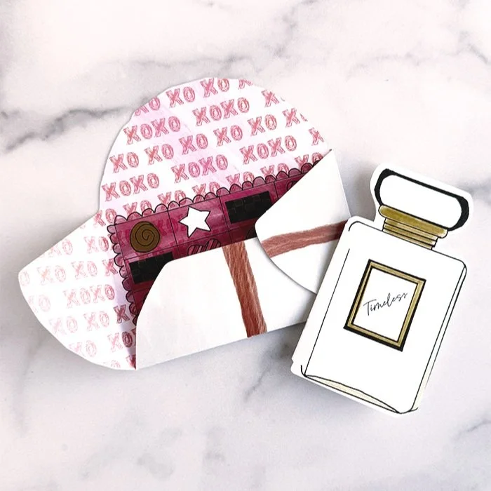 box of chocolate cut out card