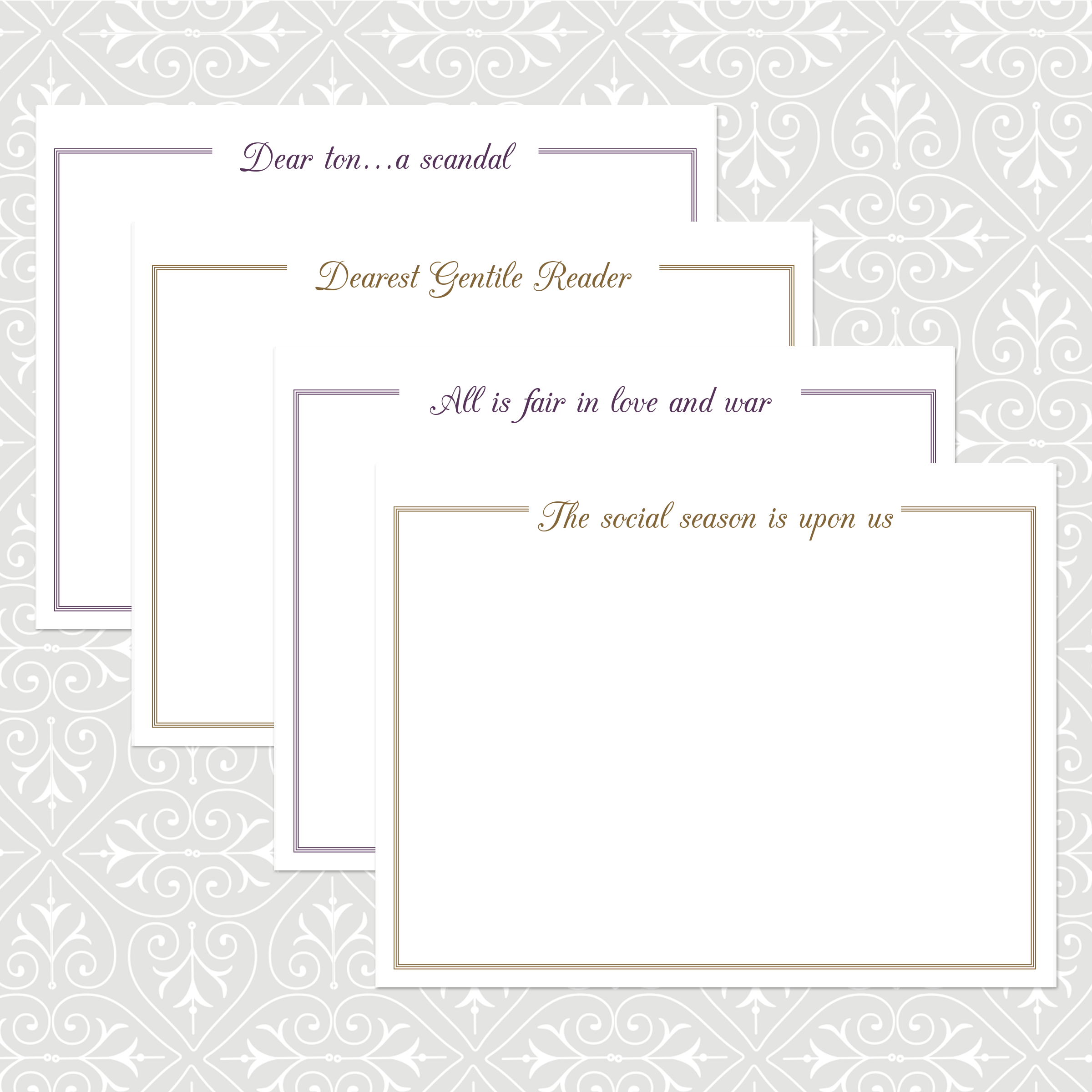 Pop Culture Note Cards - Bridgerton