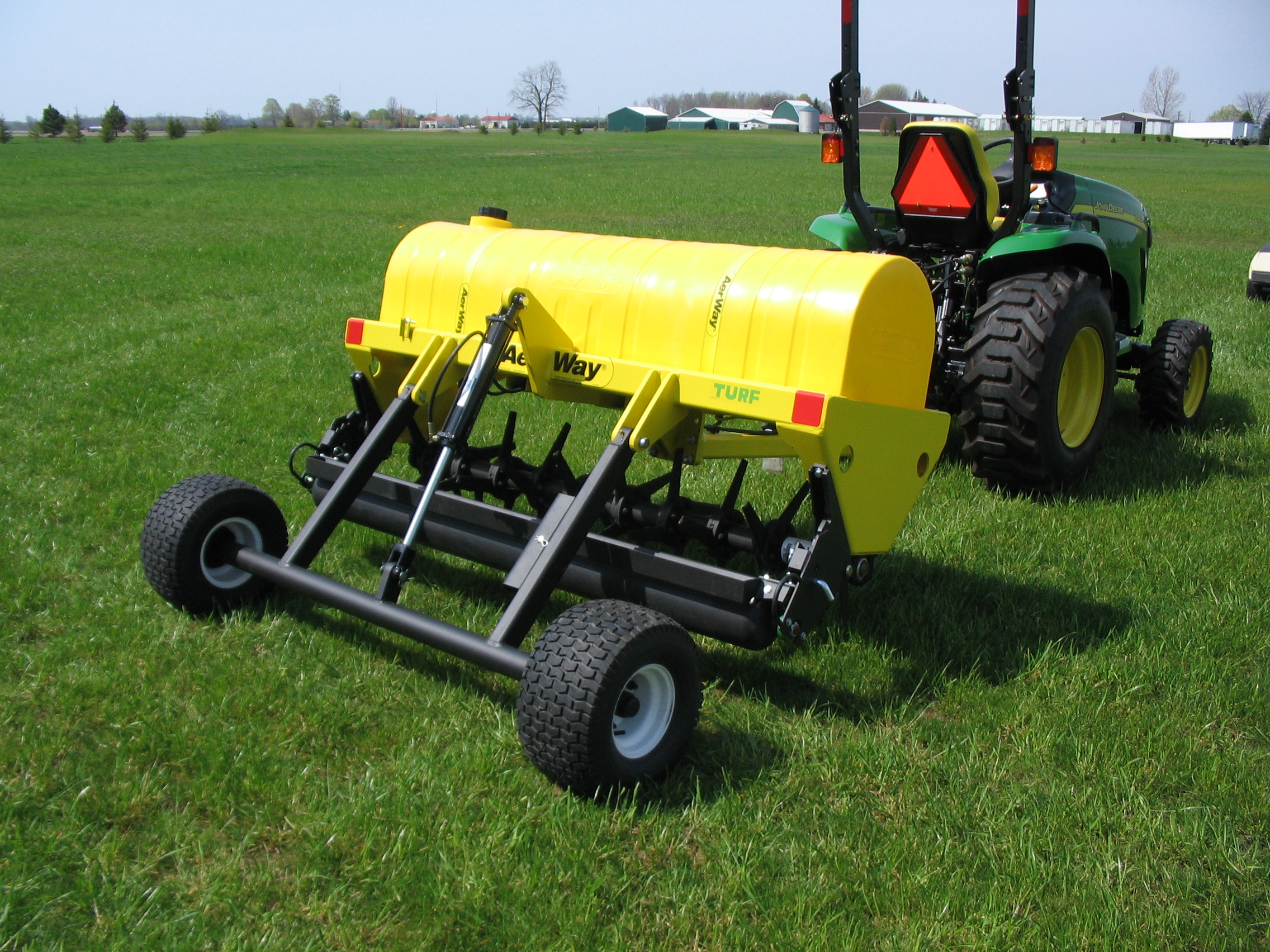 aerway pull type with pneumatic turf tires