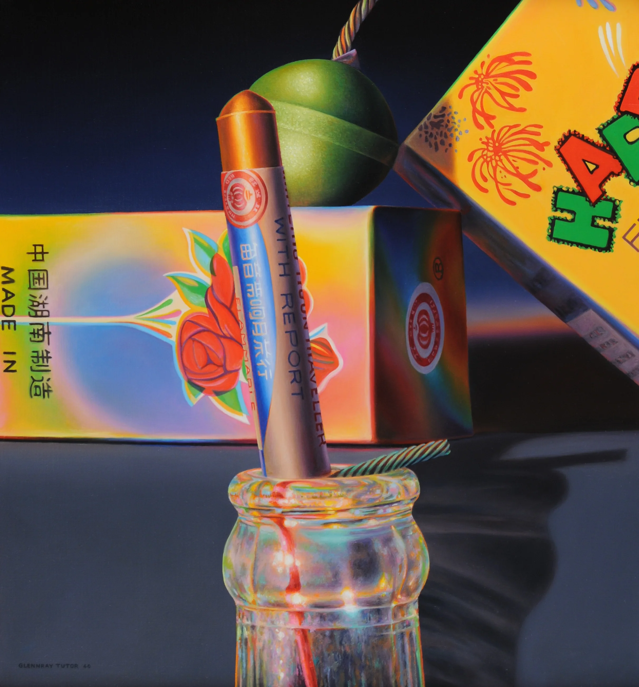 WHISTLING MOON TRAVELLERS (Left Panel of Triptych)