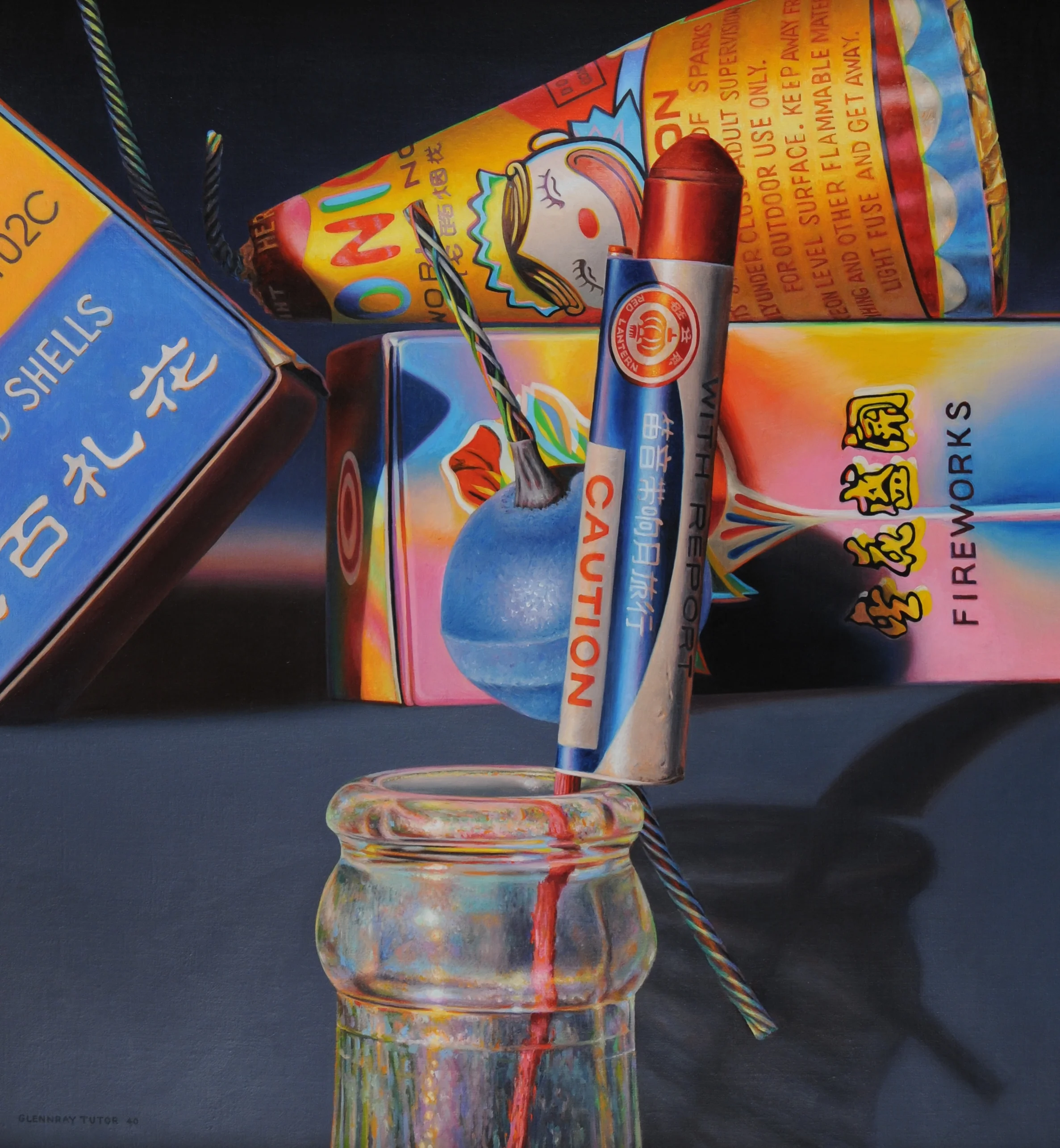 WHISTLING MOON TRAVELLERS (Right Panel of Triptych)