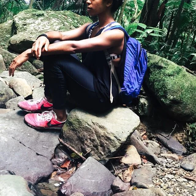 El Yunque Rainforest, Puerto Rico, active but still not confident in my skin