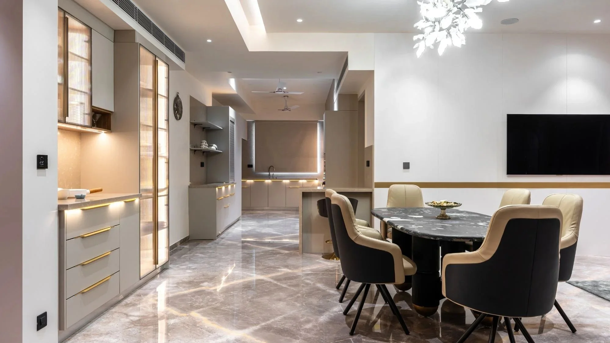 Luxury 4 BHK Interior Design at Venus Pashmina, Rajpath Rangoli Road, Ahmedabad.