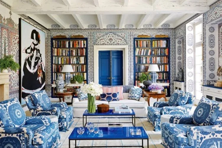 maximalist interior design living room