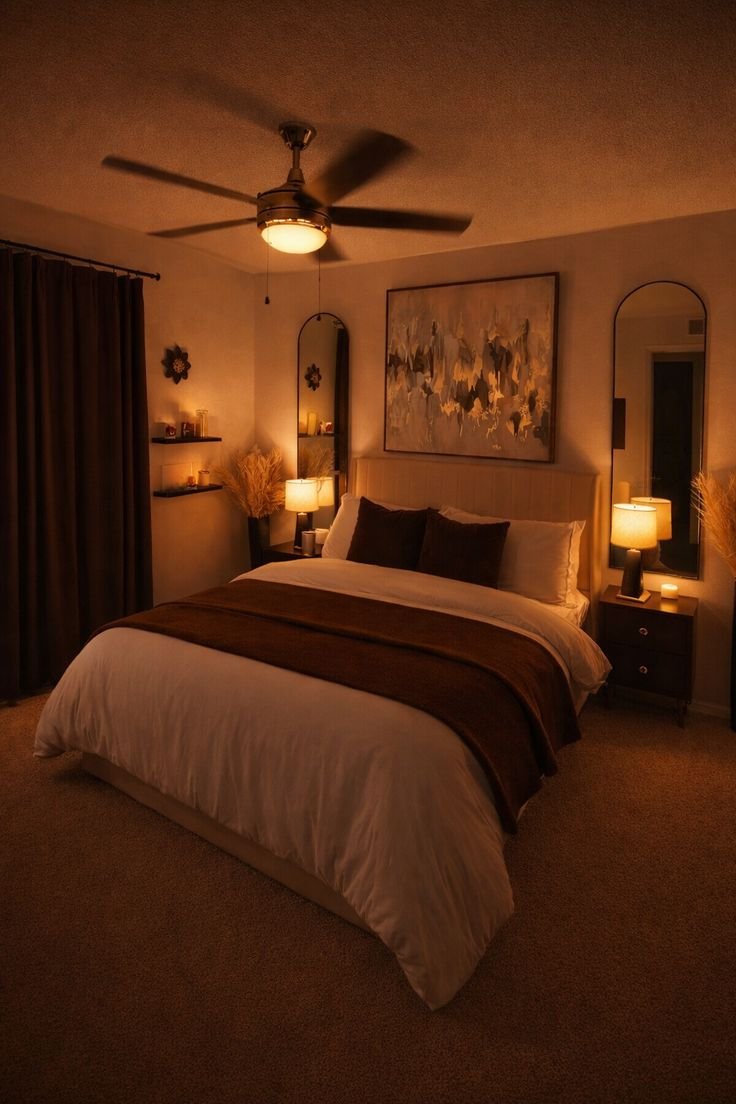 cozy bedroom lighting for couples bedroom