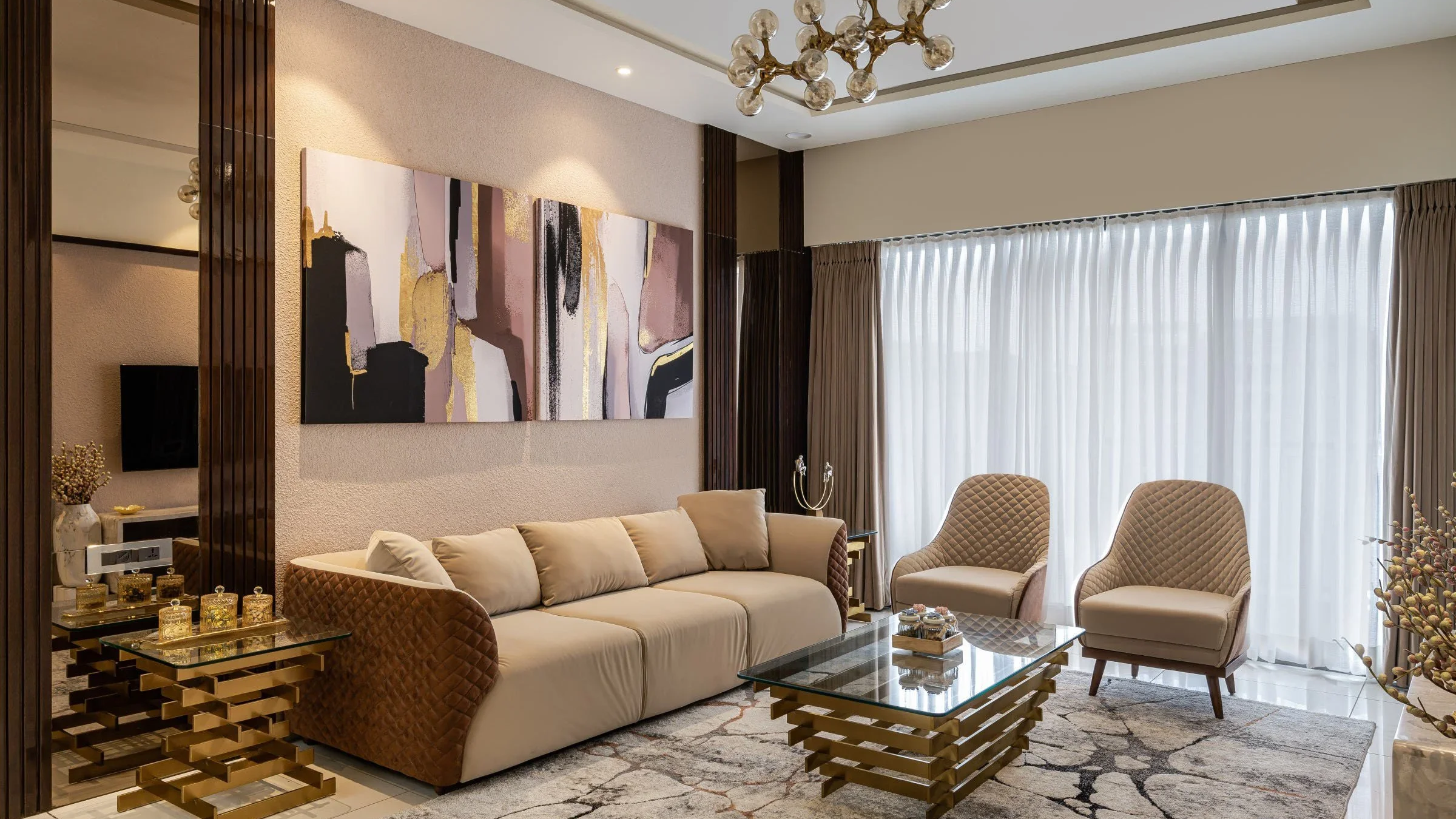 5 BHK Interior Design at Iscon Platinum, Bopal, Ahmedabad