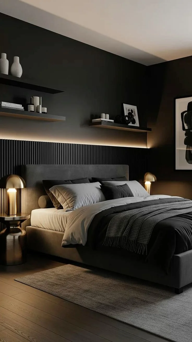 Dark Moody Bedroom decor for couples